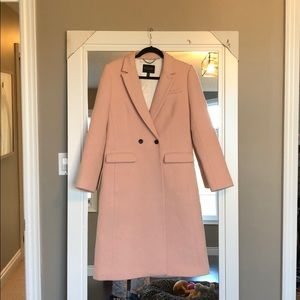 Banana Republic blush pink wool coat